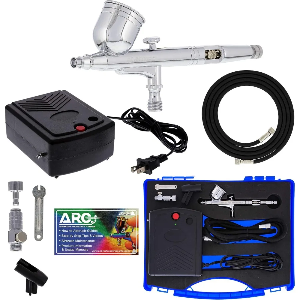 

Набор для украшения торта Аэрограф двойного действия с мини-компрессорным шлангом Футляр для хранения