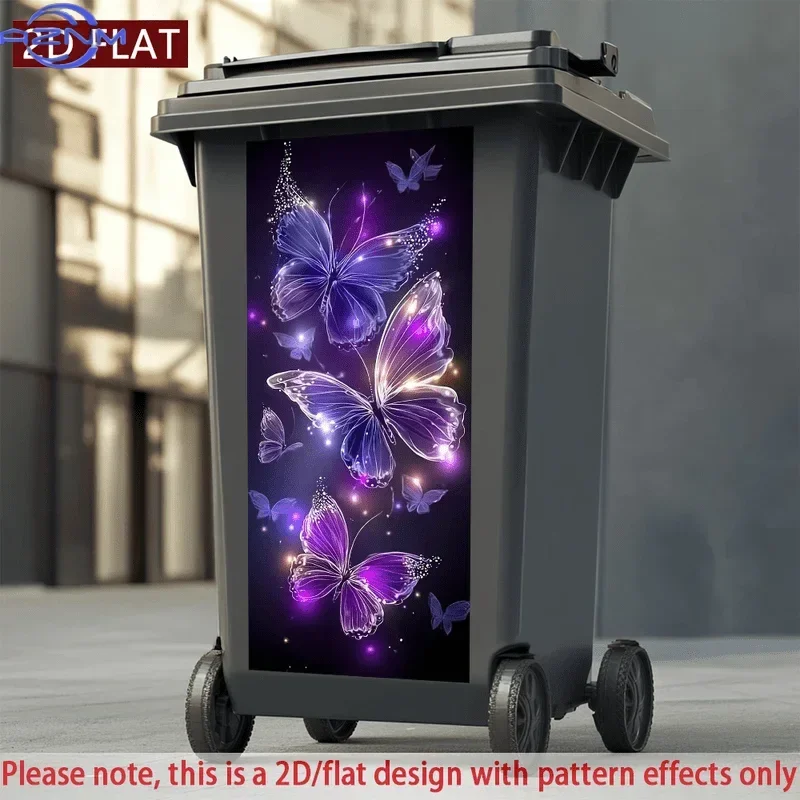 Indoor Waste Bin 2D Print Decal DIY Art Ornament for Household Daily‑use Dustbin