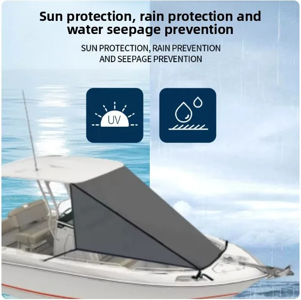 Waterproof Sun Shade T-Top Boat Awning Easy Storage for Yacht Fishing Boat