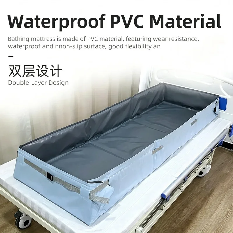 Portable Bathing Mat For Bedridden Elderly Patient Home Care Inflatable Shower Pad Nursing Household Mobile Assist Bath Water
