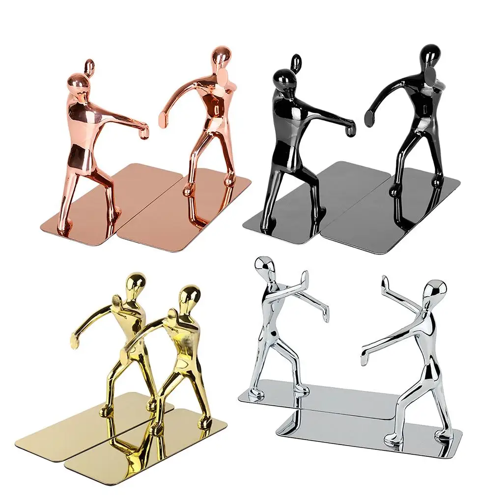 2pcs/set Decorative Man Bookends Heavy Duty Book Stands Bookshelf
