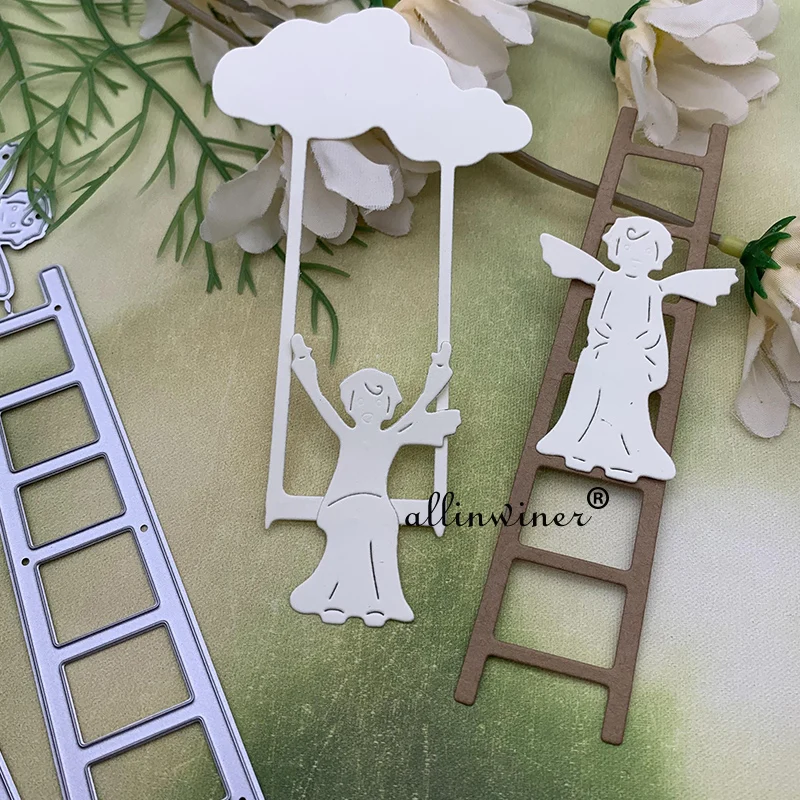 New Angel Girl stair swing Metal Cutting Dies for DIY Scrapbooking Album Paper Cards Decorative Crafts Embossing Die Cuts