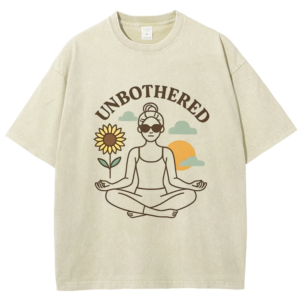 

Женская футболка оверсайз, неботерная, для медитации, фитнеса, с принтом, спортивный топ с короткими рукавами, мягкий хлопковый летний новый топ, футболка