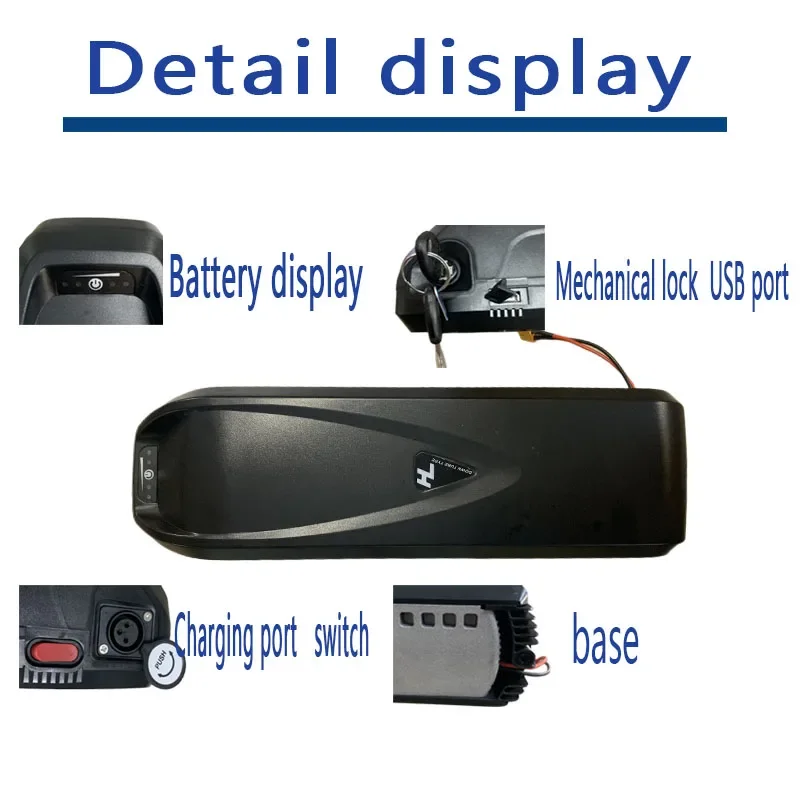 Electric Bicycle Hailong Battery 36V 48V 52V USB 18650 BBS02 BBS03 BBSHD 20Ah  500W 750W 1000W 1500W Scooter Battery