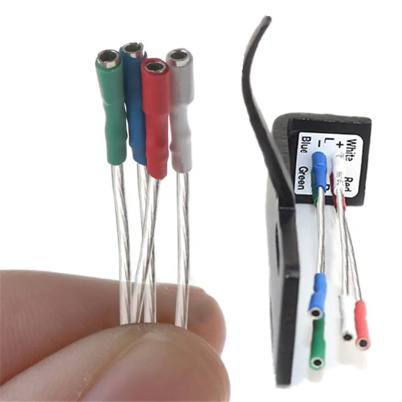 4 Pieces/Set Universal Silver Leads Wires Header Wire Cable 40mm For 1.2-1.3mm Pins Turntable Phono Headshell Tonearm