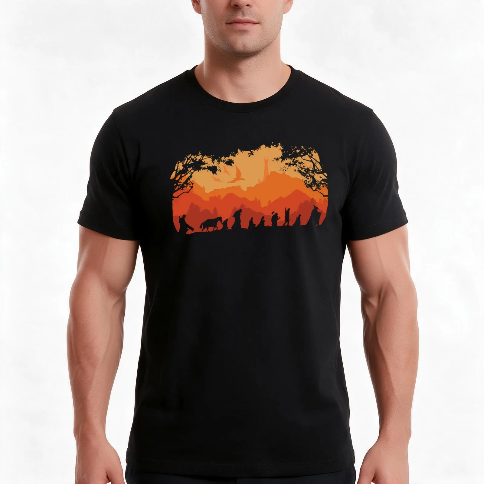 Nine Companions T-Shirt, Summer Casual Cotton Tee, Oversized Streetwear Tops, Vintage Graphic Print, Loose Fit Short Sleeve