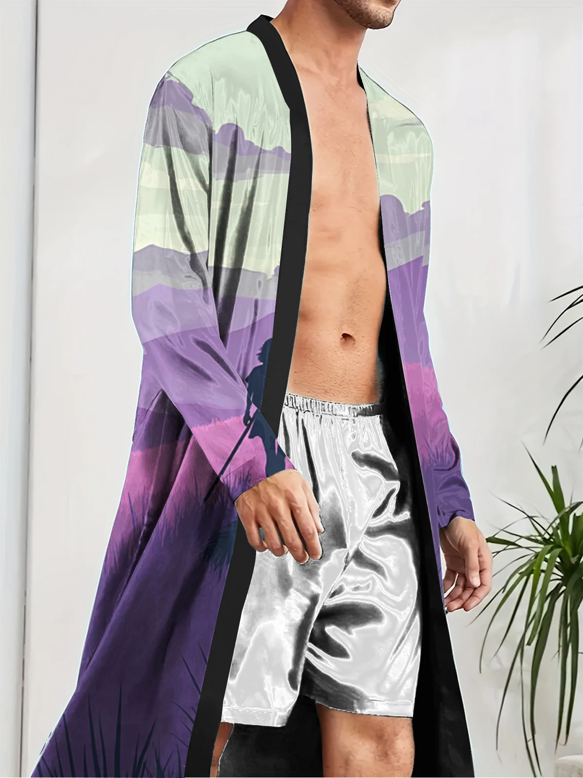 1pcs Men's Robes 2026 Spring/Summer Breathable Bathrobe man 3D Printed Sleepwear Graphic Bathrobe Robes Funny pajamas