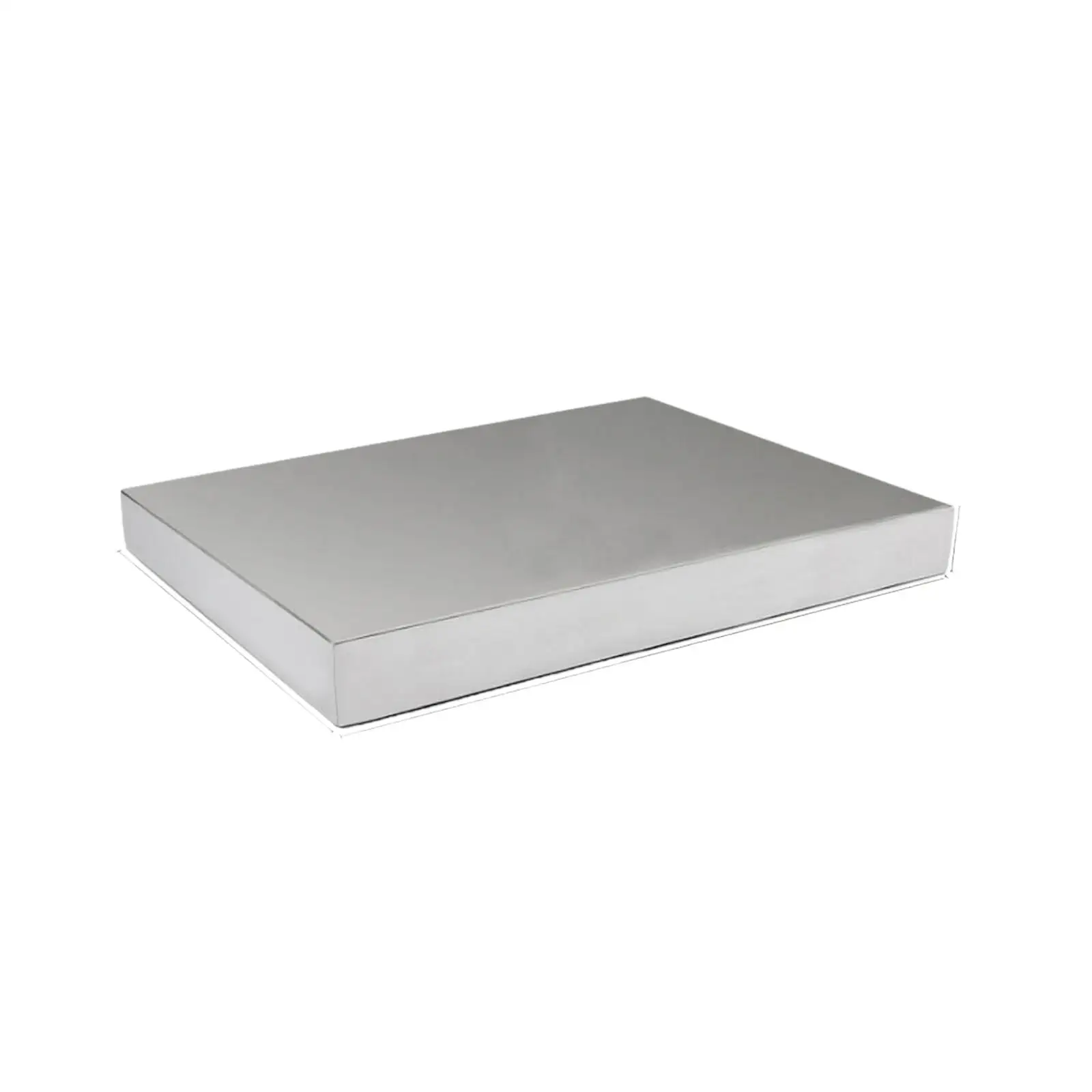 Polished Metal Display Riser Jewelry Stand Reflective Pedestal Block for Cosmetic Ring Necklace Showcase Countertop Decor