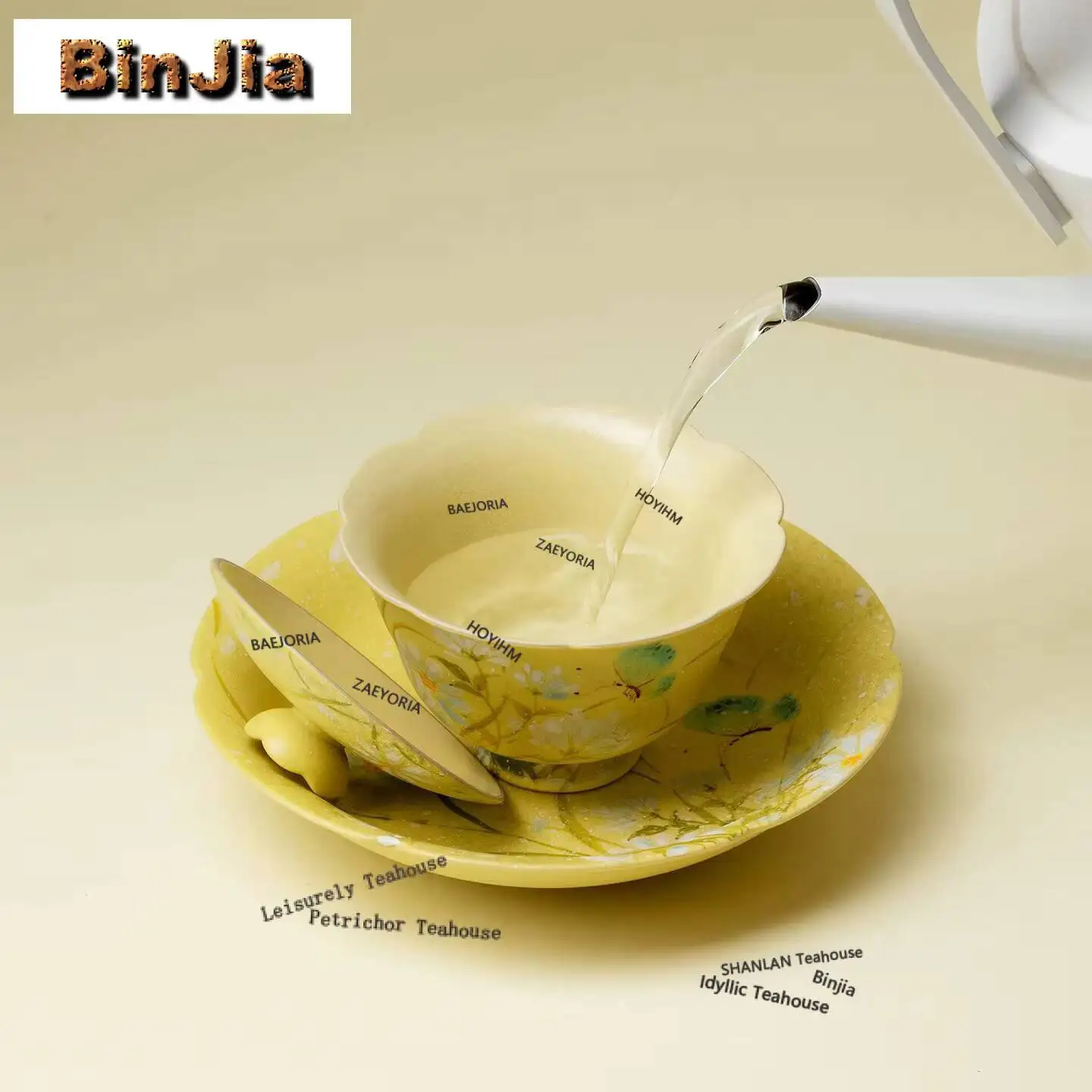 Hand-drawn Daisy Pot Bearing Holder Teacup Anti-scald Mat Dry Soaking Table Tea Tray Coasters Chinese Tea Set Accessories Craft