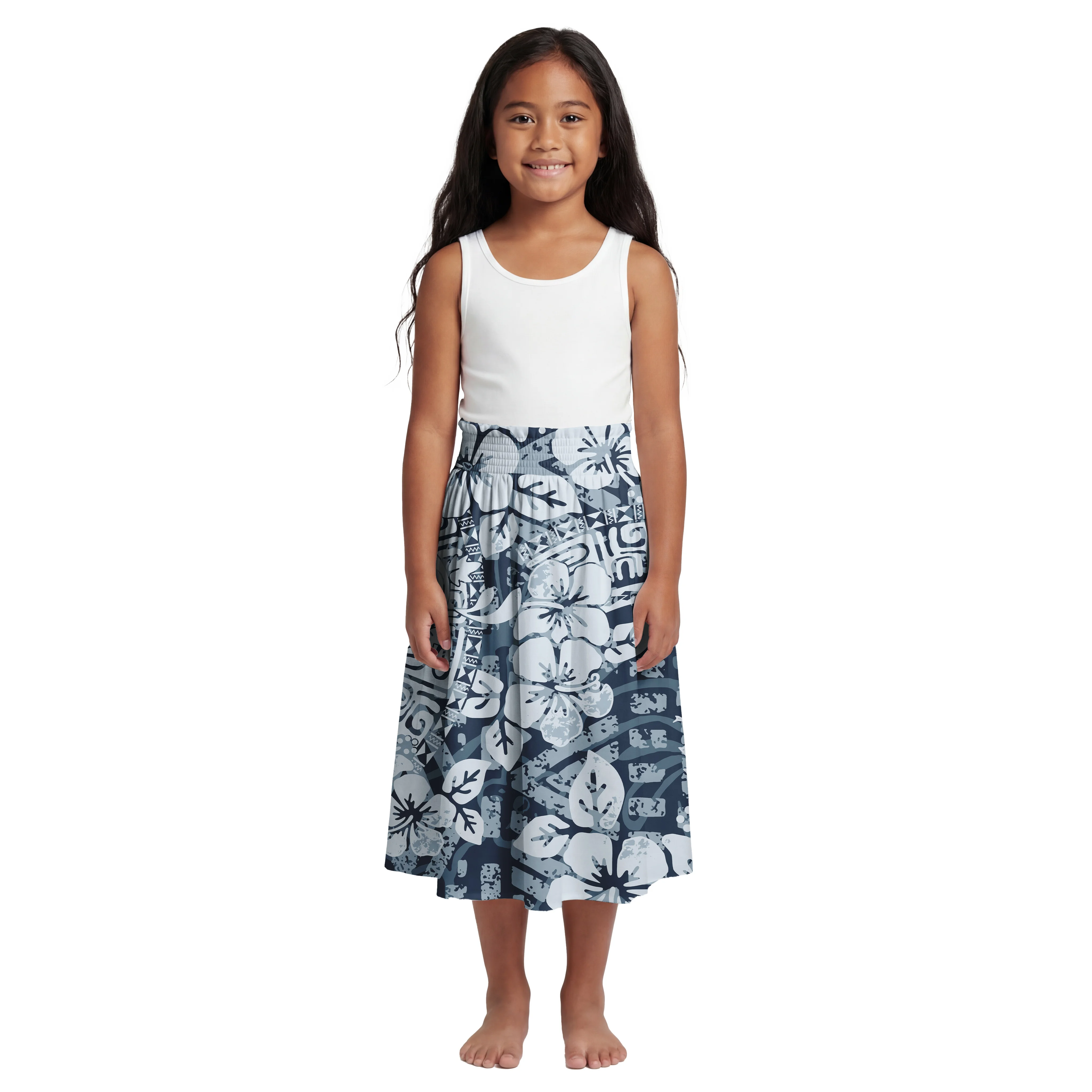 Custom Oversize Clothes Polynesian Sweet Outfits Samoan Kid Party Holiday Dresses Tropical Pattern Hawaiian Girls Pleated Skirts