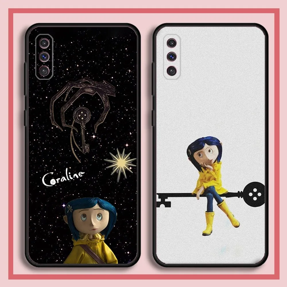 C-CoralineS And The M-Magic D-Door Phone Case For Samsung S23,23,22,30,21,10,9,Note20 Ultra,Lite,Ultra,Plus,FE,Black Soft Case