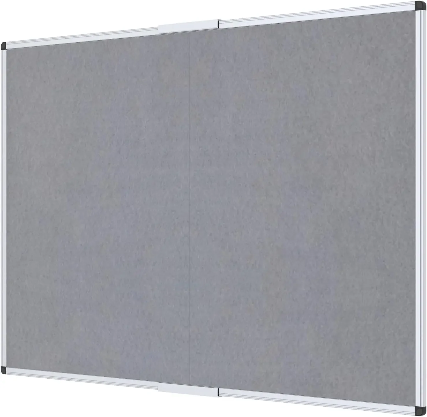 

Большая тканевая доска объявлений/складная доска объявлений серого цвета, 72 х 48 дюймов, серебряная алюминиевая рамка