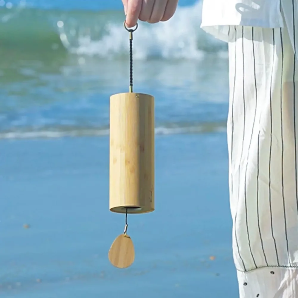 Wind Bell Air/Fire/Water/Earth Meditation Yoga Bedroom and Balcony Bamboo Harmonic Tone Chime Hanging Chime for Relaxation