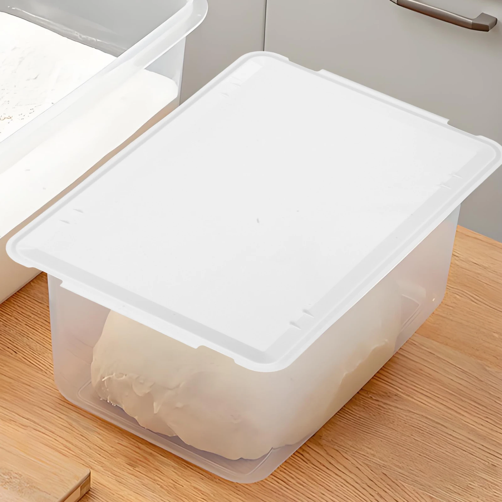 

Plastic Dough Proofing Box Lid For Bread Pizza Sourdough Home Commercial Use Stackable Food Storage Container Cover