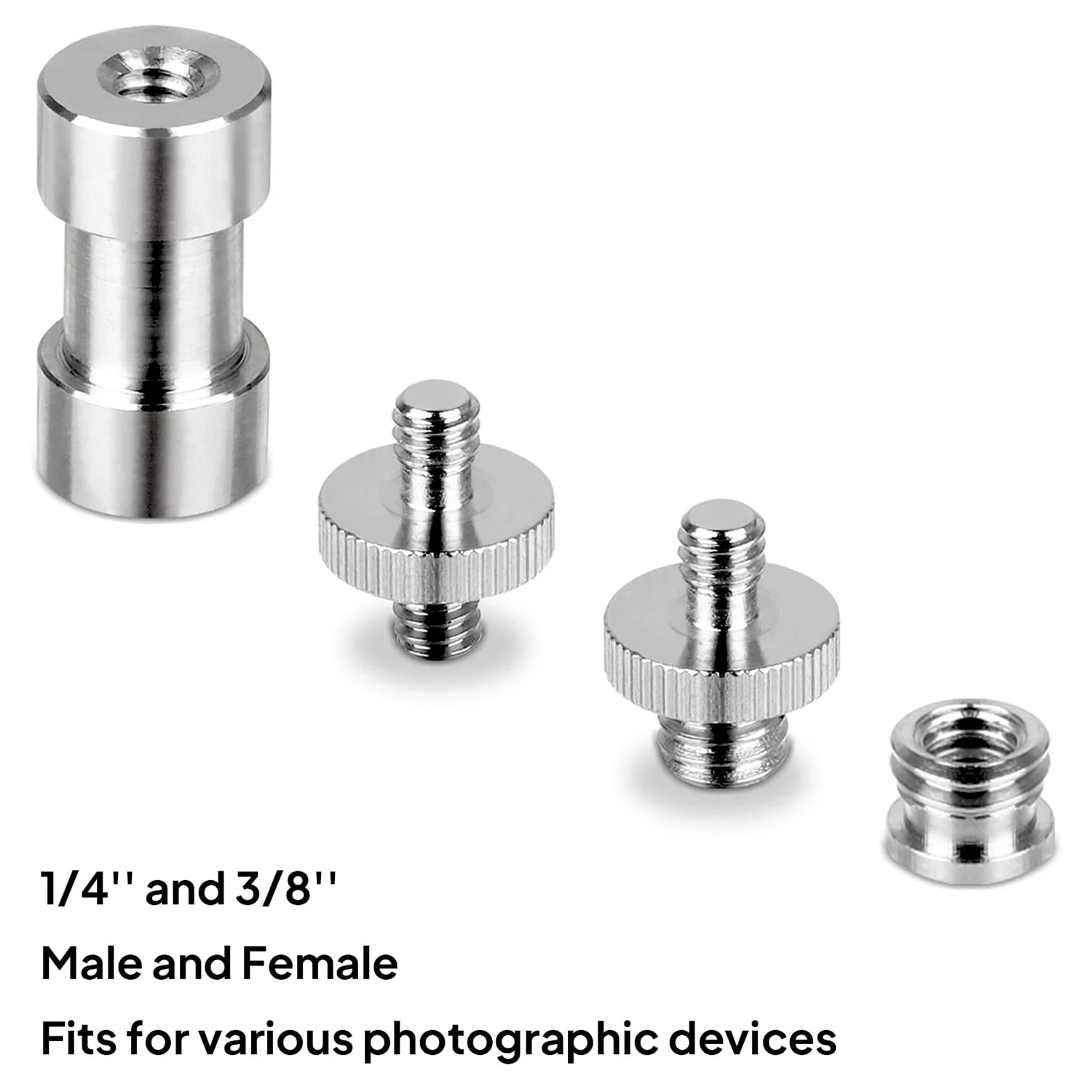 20PCS Camera Screw Set 1/4 to 1/4, 1/4 to 3/8 Screw Adapter Converter Threaded Screws Adapter Spigot Screw Mount