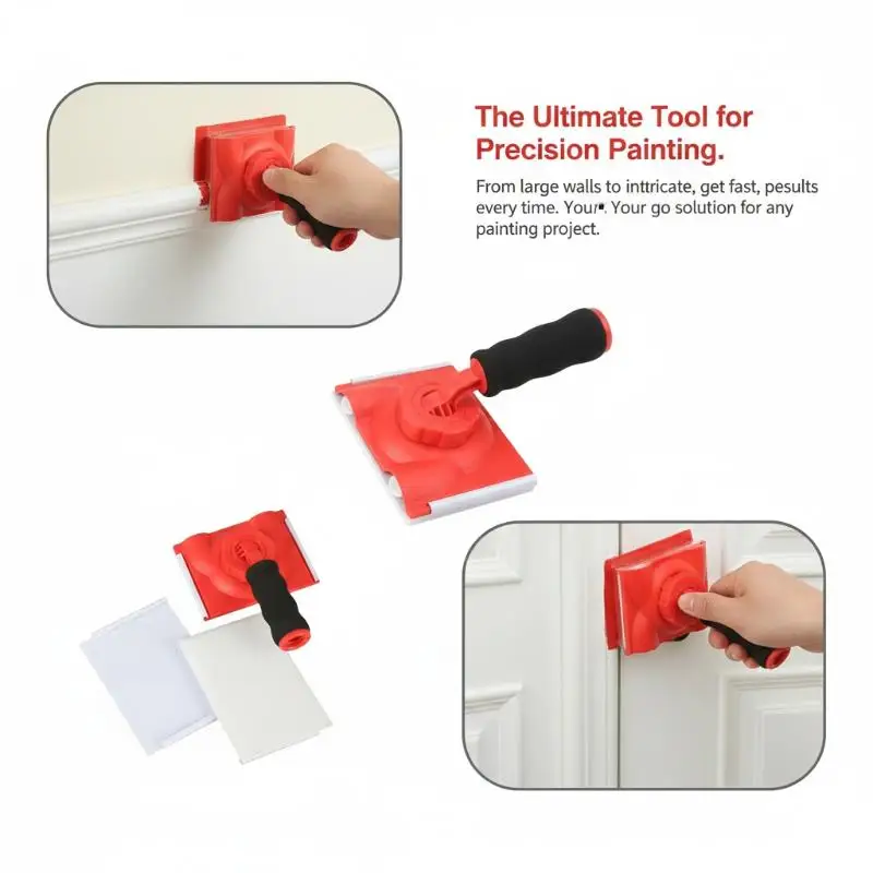 Wall Ceiling Corner Edger Brush for Latex Paint Even Coat Trimmer Tool Ideal for Painting Precision