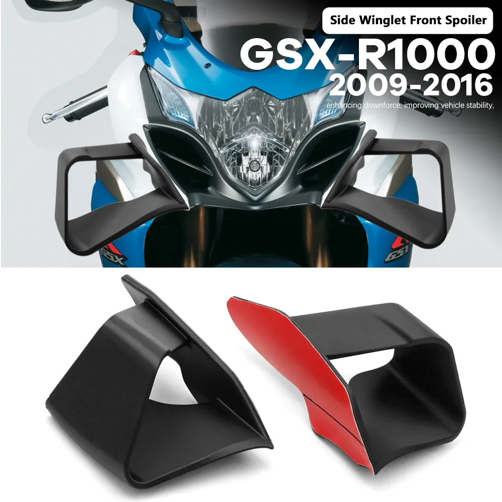 For SUZUKI GSX-R1000 GSX R1000 2009-2014 2015 2016 Motorcycle Front Spoilers Lower Lip Wing Side Fairing Fixed GP Wings