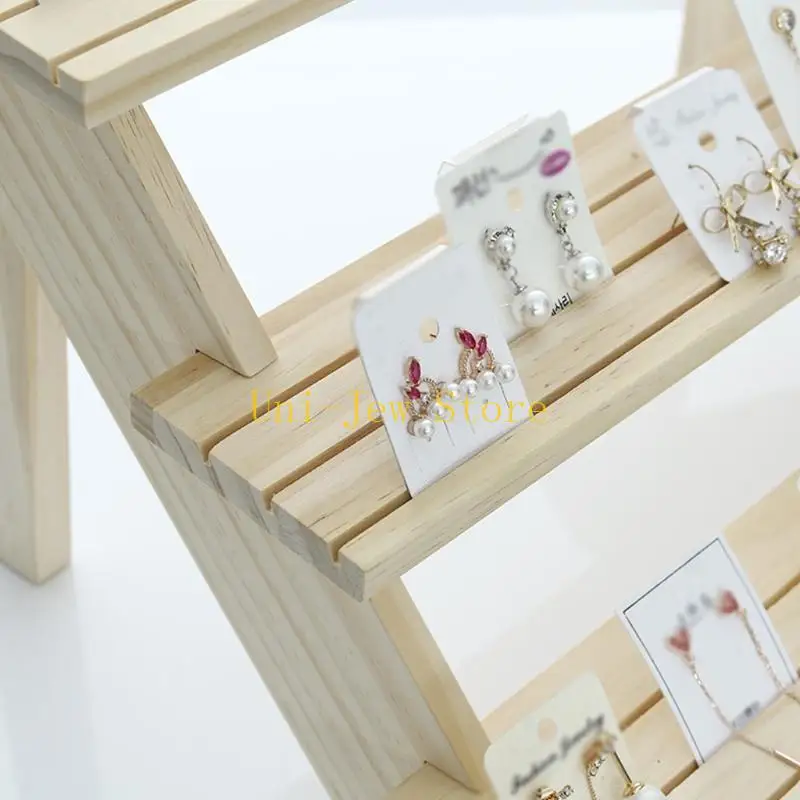 40GB Retail Display Riser Earring & Ring Holder Stand Unfinished Rustic Frame Display Cascading Merchandise