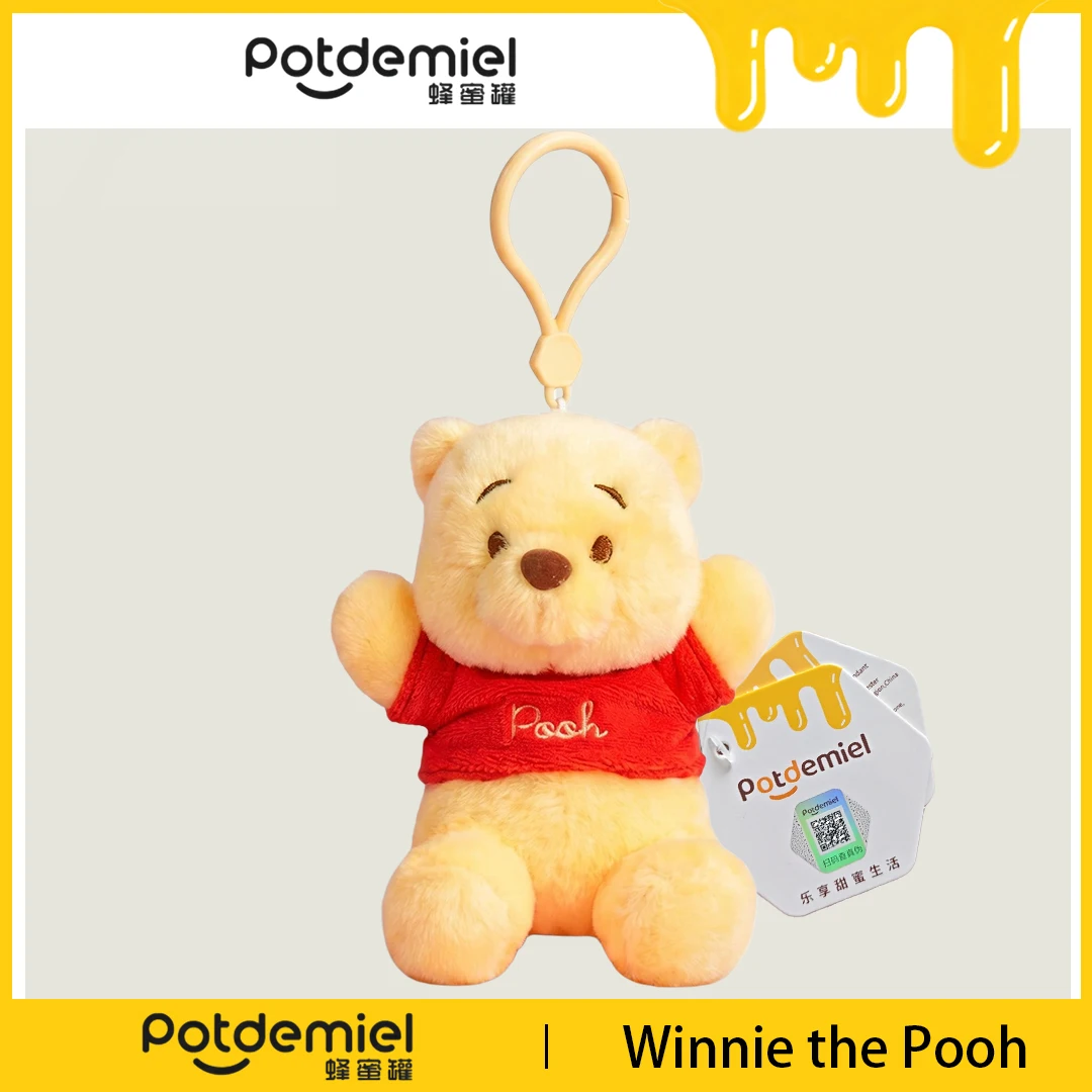 Potdemiel Disney Winnie the Pooh Colgante de Peluche para Colgar en Bolsos, Llavero Suave y Adorable, Regalo de Cumpleaños para Jóvenes Adolescentes y Fans de Películas