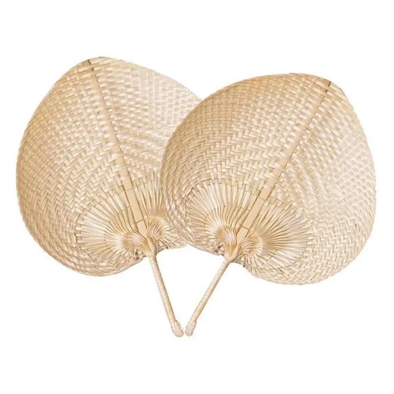 EYFL-36X Natural Handmade Straw Fan Hand-Woven Palm Leaf Hand Woven Summer Cooling Mosquito Repellent Hand Fans