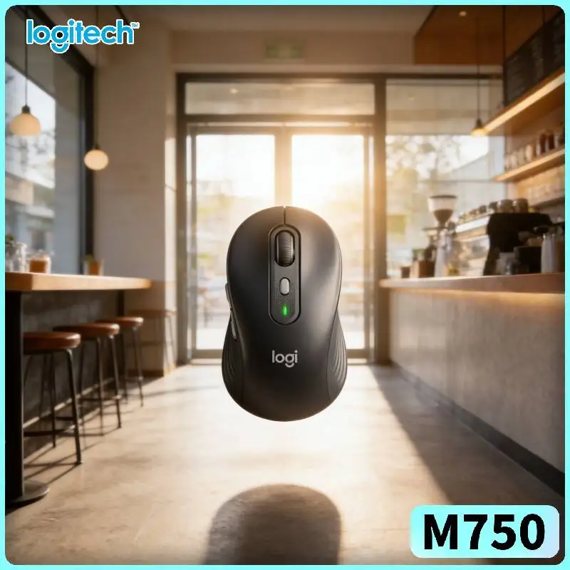 

M750 Bluetooth Ergonomic Mouse - Recycled Plastic, Quiet Clicks, 3-Device Switch, 24-Month Battery, 10m Range, Study Pick