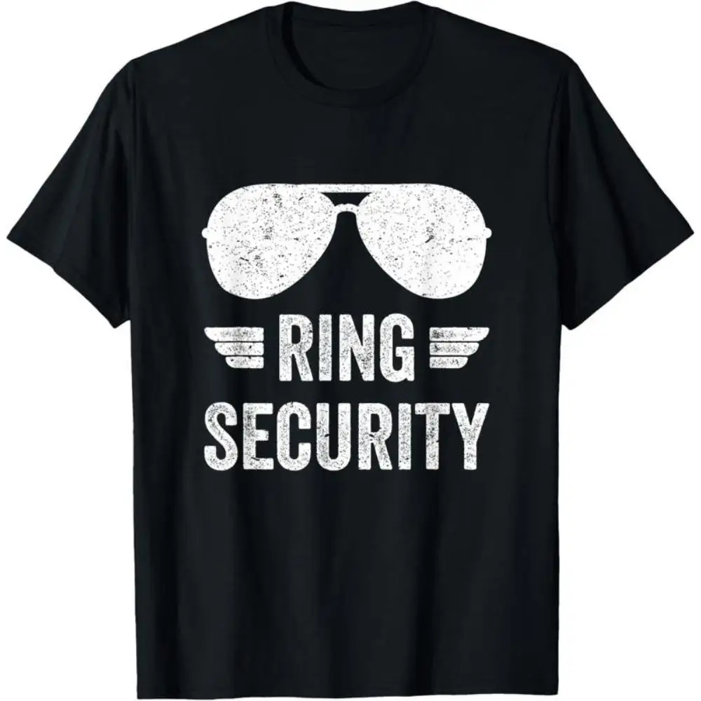 

Ring Security T-shirt Men Women Ring Bearer Gift Wedding Party Funny Page Boy Graphic Tee Best Man Top