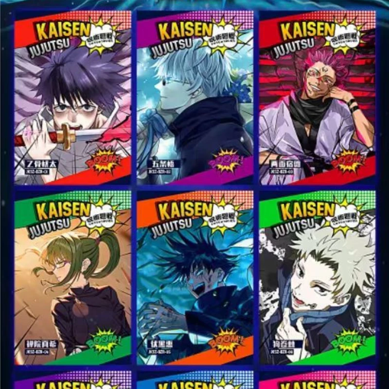 Wholesale Jujutsu Kaisen Collection Card Booster Box Color Paper Collection Series Wave1 Bullet Badge Acrylic 1case Trade Card