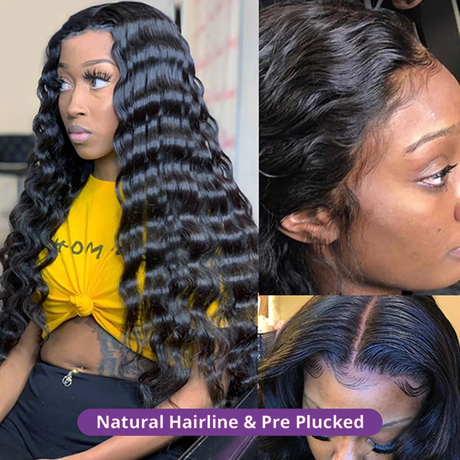 Caution Curly Lace Front Wig pour femme, perruques de fermeture 4x4, 13x6, perruque de cheveux humains sans colle, prêt à porter, perruque bouclée crépue, 250%