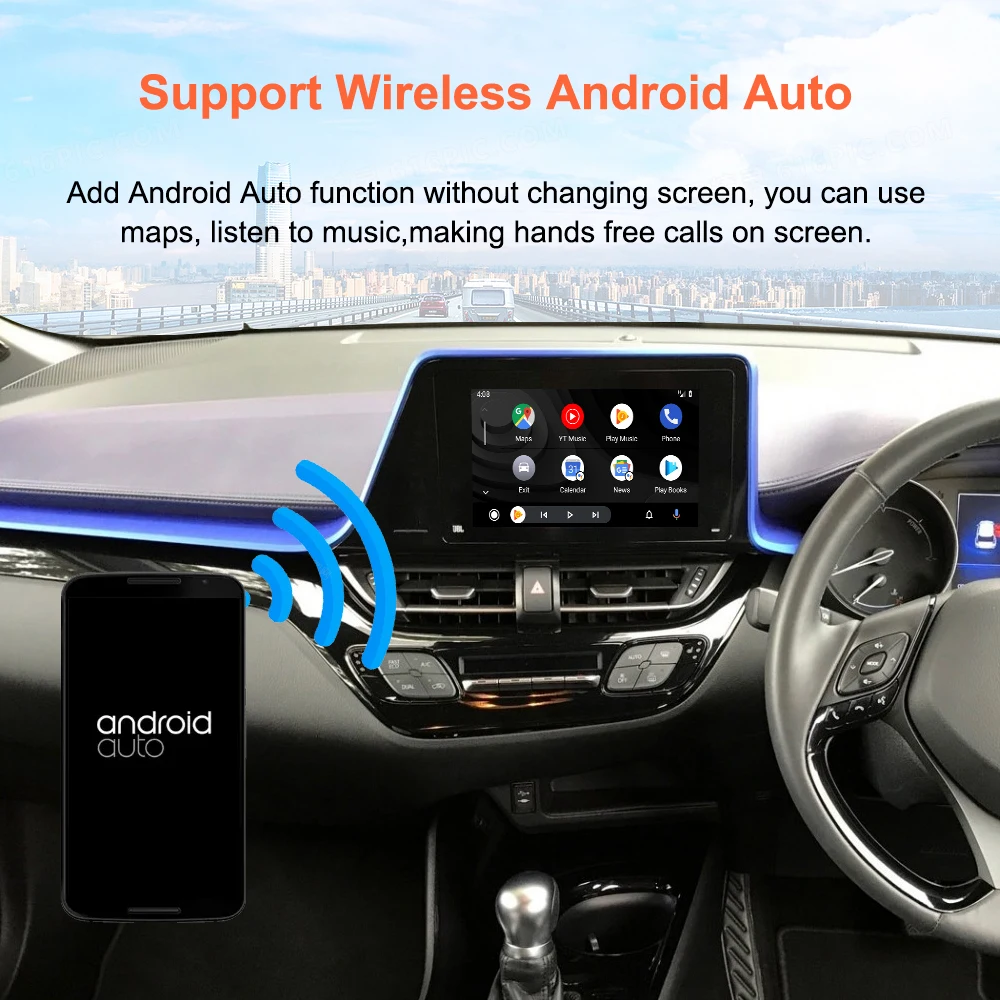 Bonroad Wireless Carplay Android Auto Decoder For TOYOTA Touch2 Entune2.0 Highlander Tundra Sienna Prius Yaris Camry CHR Module – Detail 6
