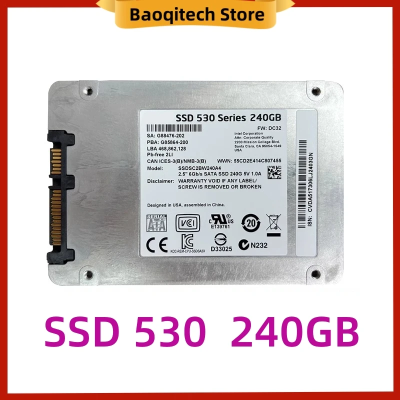 Brand new original SSD S3500 80GB 530 240GB SATA3 MLC chip 2.5 inches 7mm For Intel Enterprise solid state drive