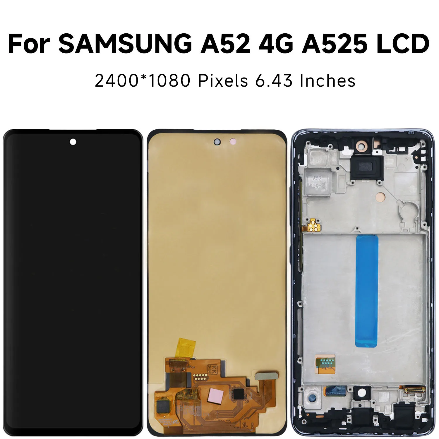 A52 4G AMOLED Display For Samsung A525F A525F/DS A525M A525M/DS LCD Display Touch Screen Digitizer Assembly Replacement