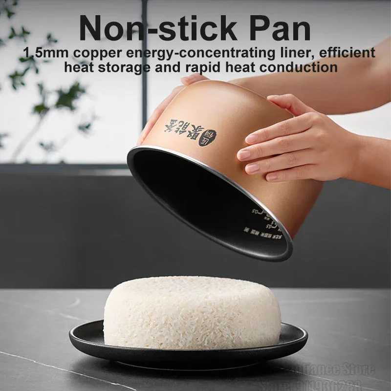 Midea 3L Fornello di Riso Schermo a Colori Pulsante Fornello Elettrico Menu Multifunzionale Pentola di Cottura Elettrica Domestica per la Cucina