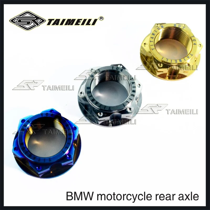 TAIMEILI Titanium alloy fancy nut m22x1.5/1.0mm m24x1.5/1.0 BMW RR Sanyang TMAX560 Honda motorcycle rear axle nut 1pcs