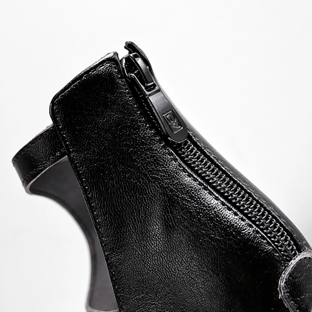 Summer New Fashion Black Leopard Women Sandals Gladiator High Thin Heel Lady Shoes Plus Small Big Size 12 32 43 46 48 - view 4