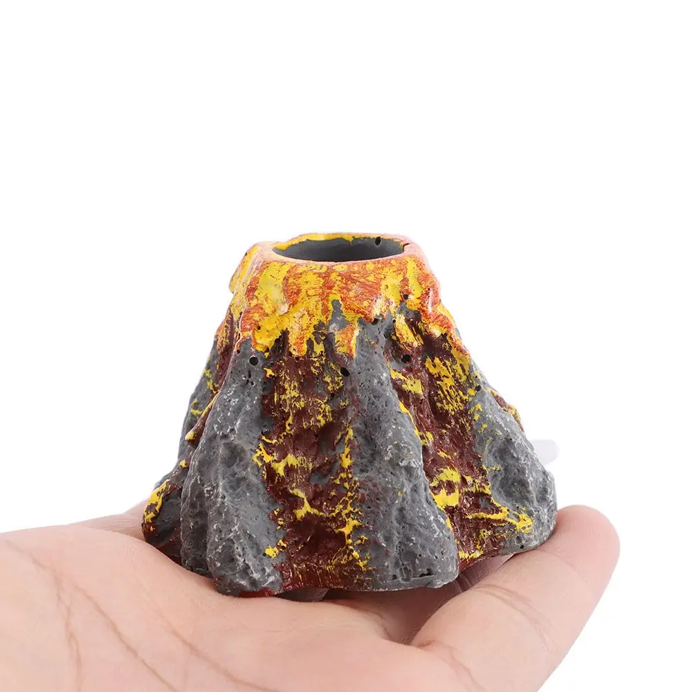 Resin Fashion Pet Supplies Aquarium Simulation Volcano Air Stone Micro-landscape Fish Tank Decor Aquatic Pet Supplies