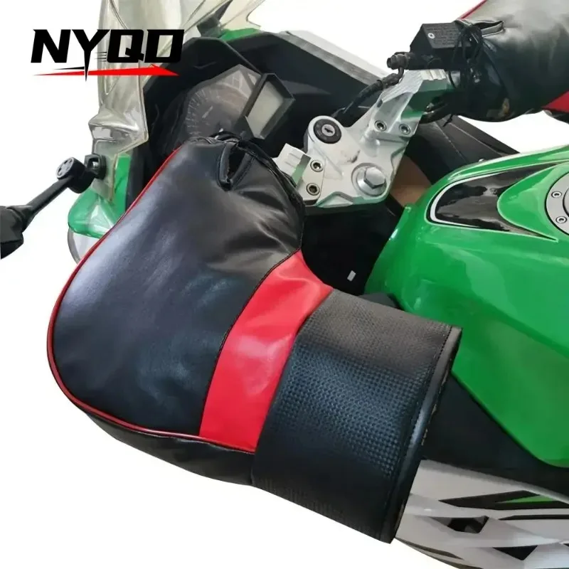 Motorcycle Handlebar Muffs Gloves Winter Warm Handle Waterproof Windproof Motorbike Grip Thermal Cover Motorcycle Accessories