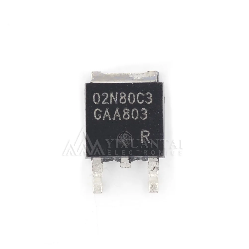 10pcs/Lot  SPD02N80C3 02N80C3 02N80 800V 2A TO-252  NEW ORIGINAL