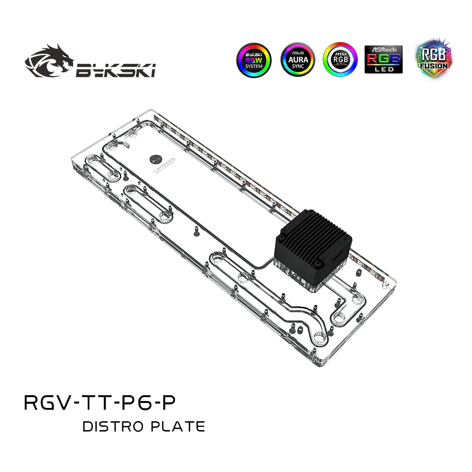 

Bykski RGB Water Cooling Distro Plate Reservoir for Thermaltake TT Core P6 Chassis Reservoir RGV-TT-P6-P