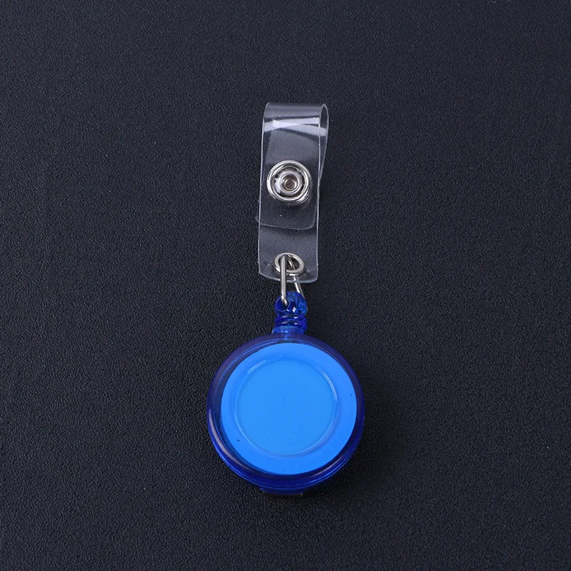 5pcs Random Color Retractable Badge Reels for ID Tag Name Badge Holder Pass Work Card Cover Case Clip Anti-Lost Keychain Clips