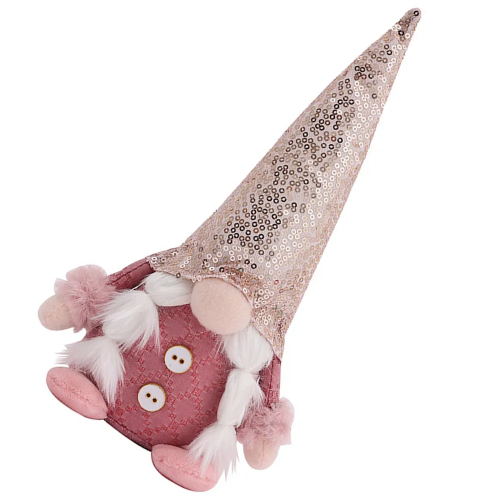 

Christmas Sequin Gnome Ornament Adorable Festive Decor with Supple Texture Exquisite Workmanship Compact Lightweight for Shelves