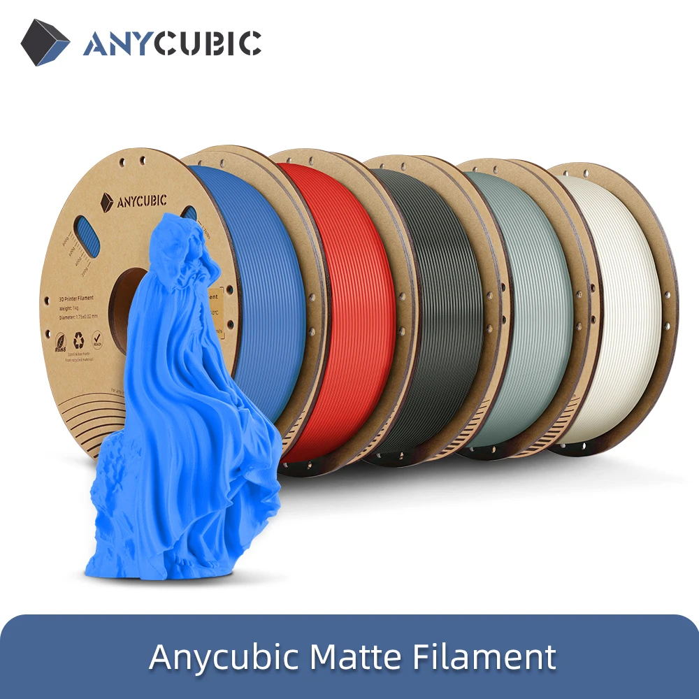 

ANYCUBIC Matte PLA 3D Printer Filament 1.75mm Eco-friendly 3D Printing Material Matte Texture For FDM 3D Printer S1C 3KG
