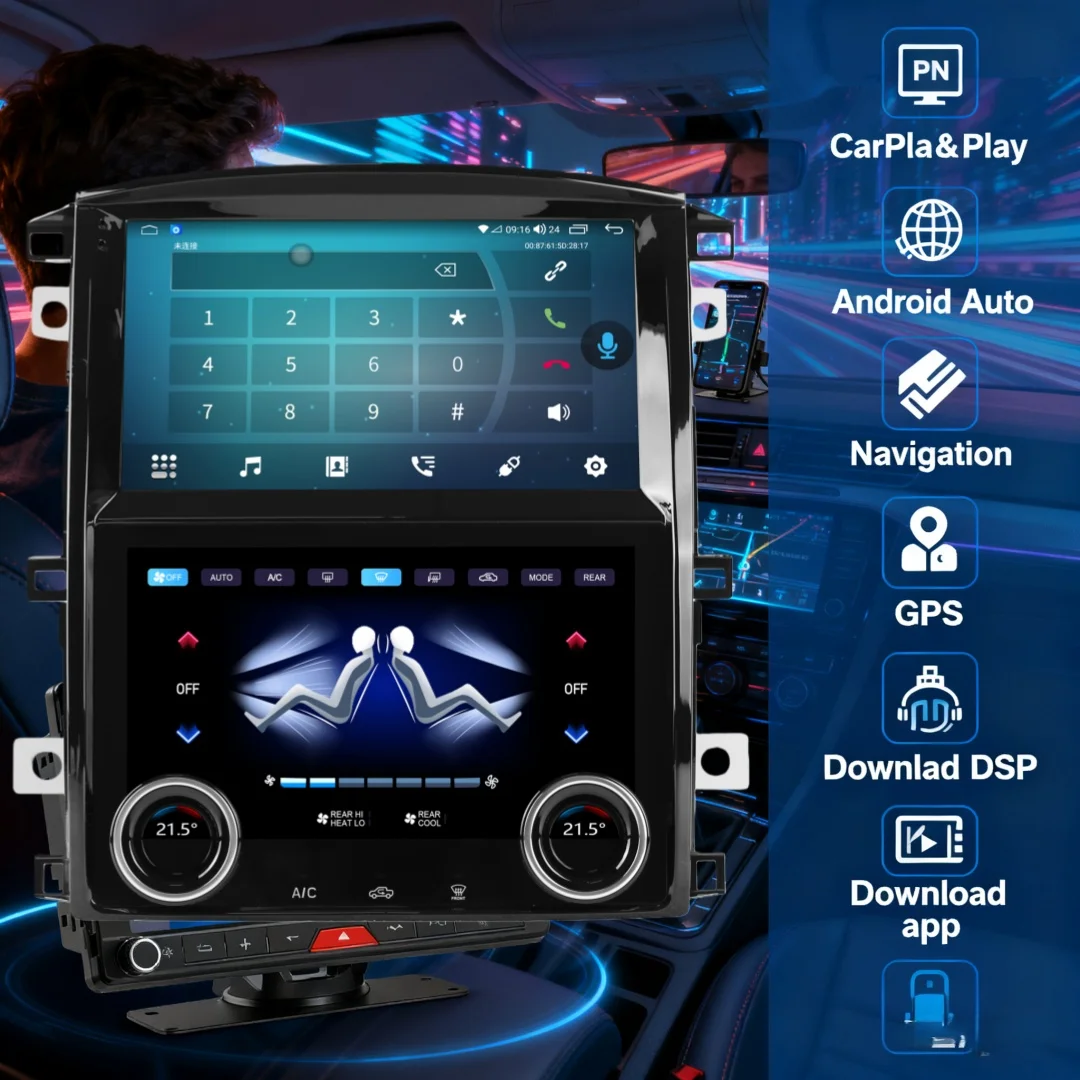 20.2“ Car Radio For Toyota Land Cruiser 100 LC100 1998-2007 Android 13  4G GPS  Wireless  Bluetooth CarPlay Touch Screen Stereo
