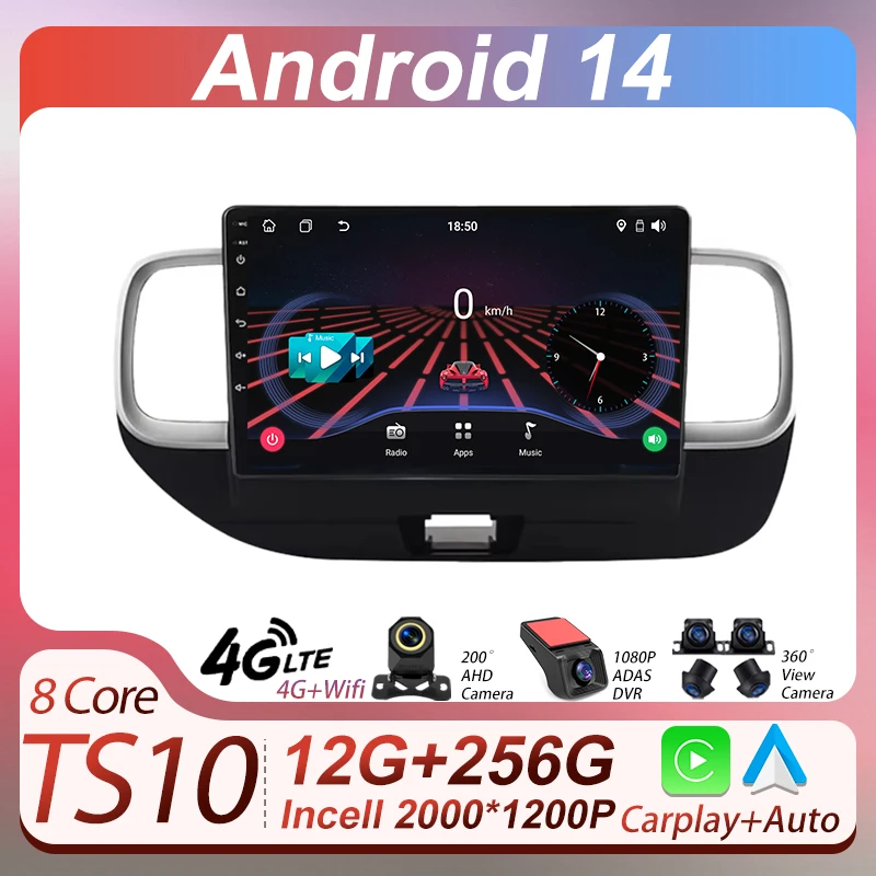 

2Din Android Car Radio Multimedia Player For Hyundai Venue 2019 2020 Autoradio CarPlay Navigation GPS Wifi Touch Screen 8 Core