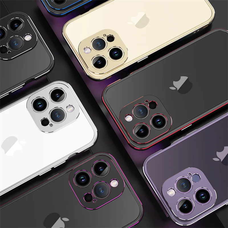 Metal Bumper Case For iPhone 14 Pro Max/14 Pro 14 Plus Slim Simply Cover+camera protector