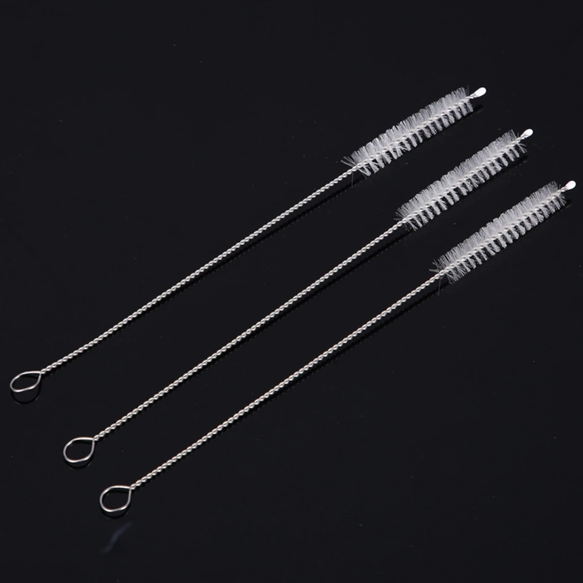 

Cleaning Brush Kit for Drinking Straws, Stainless Steel, Long Handle, Tube, Pipe Cleaner, Nylon, 10Pcs