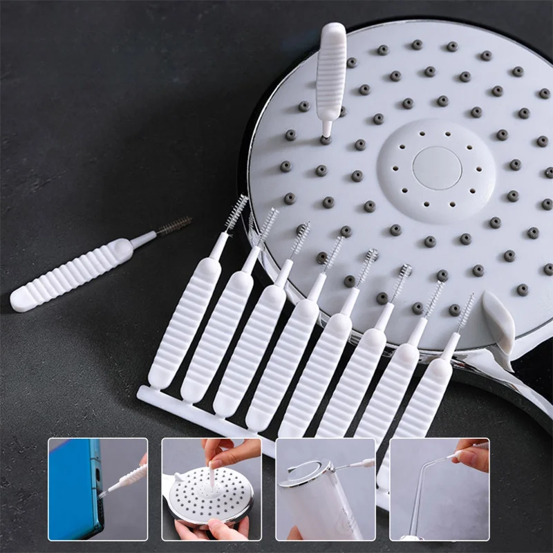 10pcs Shower Hole Cleaning Brush, Bathroom and Household Bathroom Showerhead Gap Needle Cleaning and Dredging Small Brush