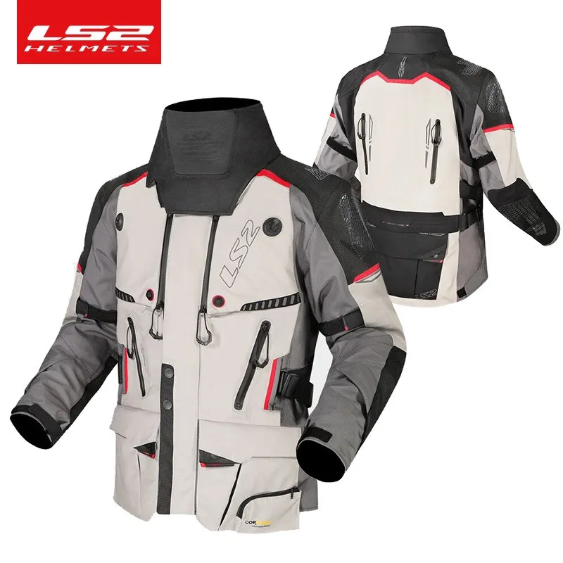 LS2 MJ130 Motorcycle Rally Suit Unisex Four Seasons Waterproof Wear Resistant Tear Proof Adventure Touring Riding Gear