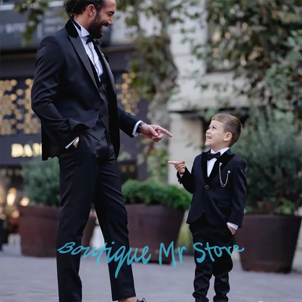 Formal Father & Son Black Tuxe - Formal Wear For Men Kids recension och pris