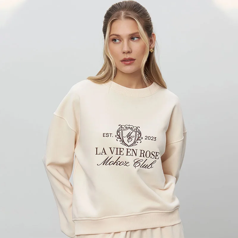 TARUXY レジャーロングパンツスウェットシャツレディーススーツファッション刺繍長袖プルオーバールーズパンツ秋 2 アイテムスーツ