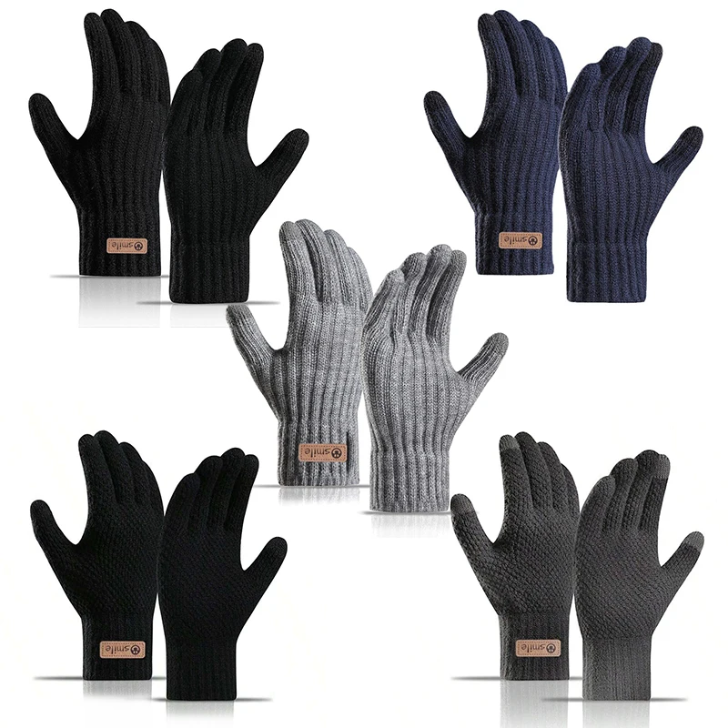 

2024 New Winter Gloves Men Plus Fleece Thick And Warm Touch Screen Gloves Cycling Gloves For Women Gloves